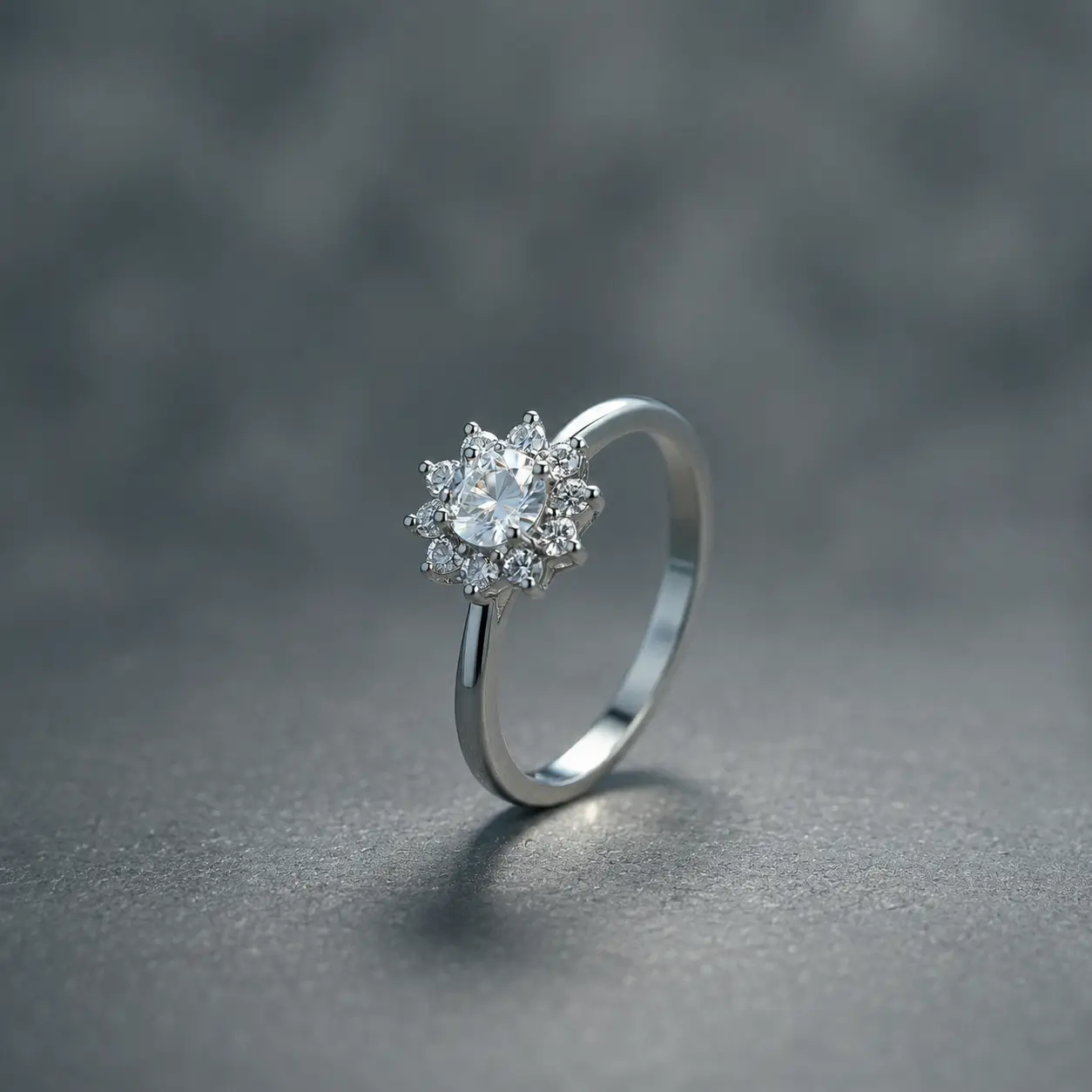Flower Halo ‍Silver Ring