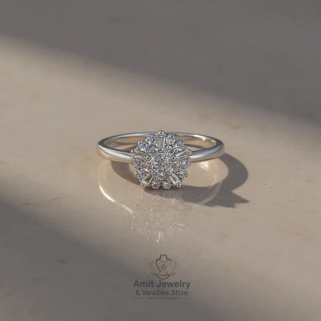 Snowflake Halo Ring