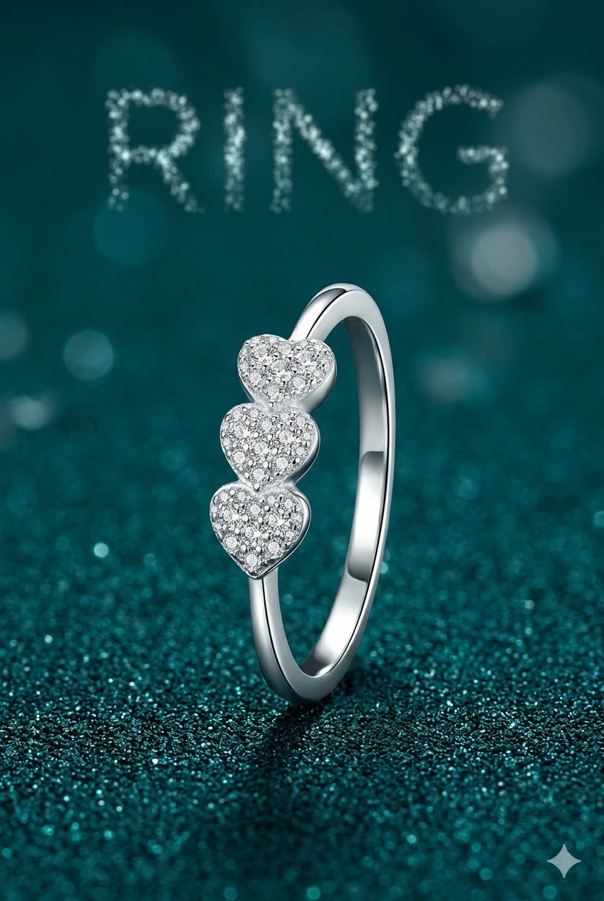 Love Shape Silver Ring