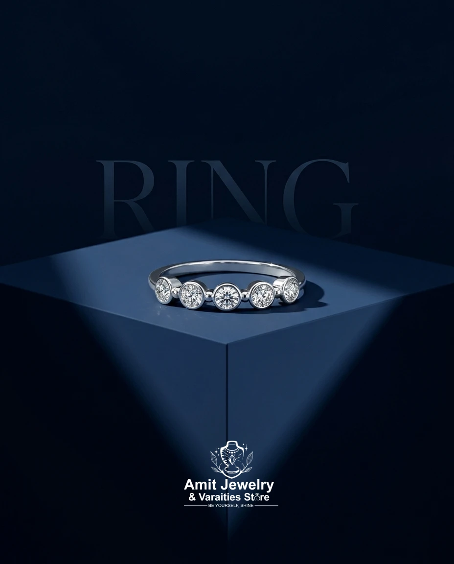 Bezel Set Five-Stone Ring